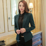 Women Notched Collar Blazer1`