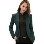 Women Notched Collar Blazer1`