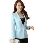 Women Notched Collar Blazer1`