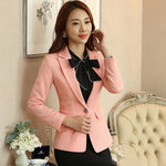 Women Notched Collar Blazer1`